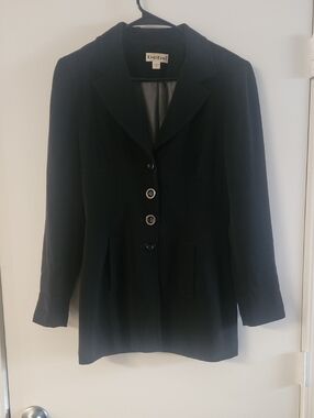 bebe Black Single-Breasted Blazer Coat